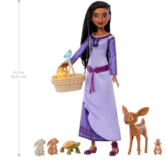 NEW Mattel Disney Wish Woodland Animals of Rosas Surprise Set Asha Fashion Doll - Picture 7 of 8